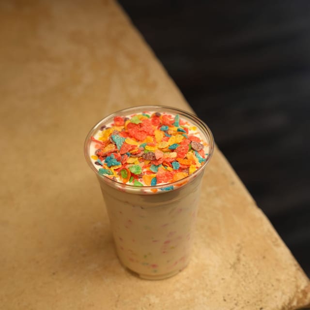 Fruity Pebbles Milkshake.